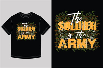 Proud Army Family T-Shirt Vector Design Bundle with Camo and Soldier Silhouettes
