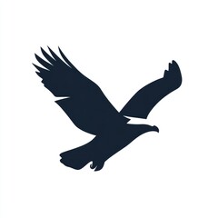 Flying eagle silhouette