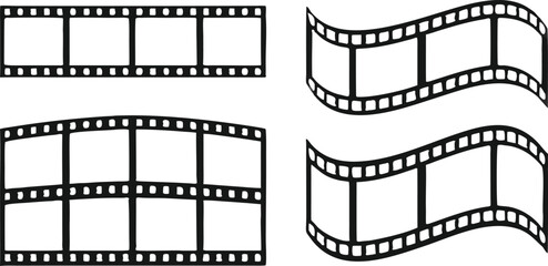 Creative vector illustration depicting elements of film production cinema and movie making with vibrant colors and classic typography