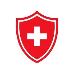 Obraz premium Red shield with white cross