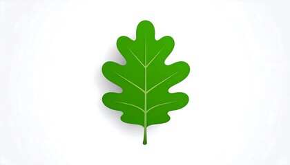 Fototapeta premium Green oak leaf graphic design