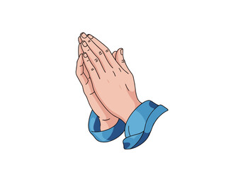 Two hands pressed together in a gesture of prayer hope and supplication