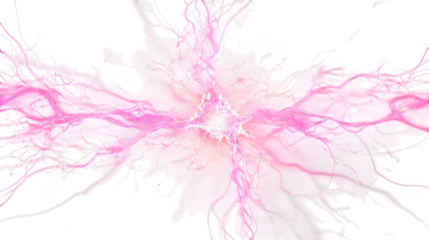 Abstract pink liquid splash explosion isolated on transparent background