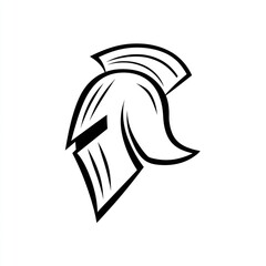 Spartan helmet outline design