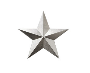 Fototapeta premium A detailed, metallic silver star