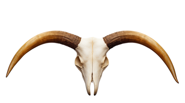 Cow Horn PNG Isolated on White Background for Animal and Design Use