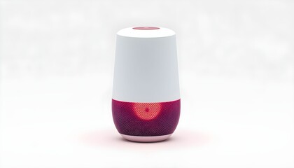 Smart Home Speaker Device on White Background