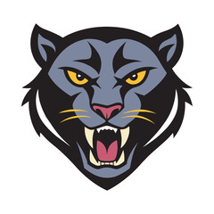 Panther Head With Claw Marks Silhouette Logo