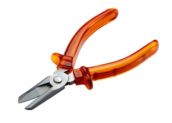 Obraz premium Orange handled pliers isolated on a transparent background