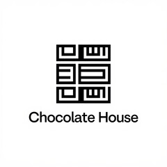 Obraz premium Modern Chocolate House logo design representing a brand identity for a confectionery business, sweet treats