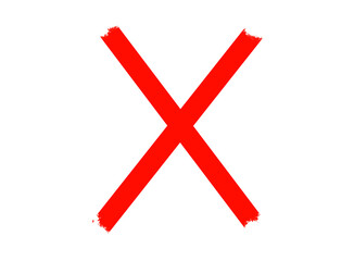 Red cross symbol isolated on transparent background