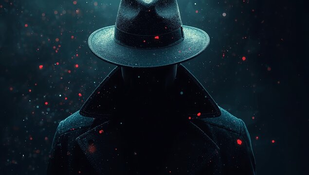 man in a black hat, man in black, incognito