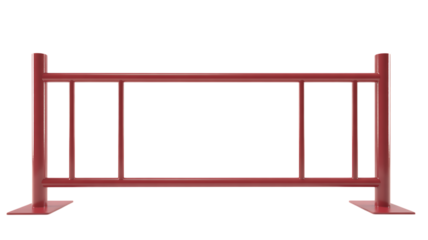 Protective crowd control barrier render isolated on transparent background