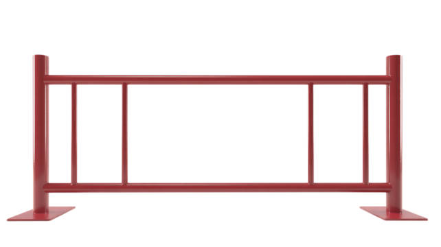 Protective crowd control barrier render isolated on transparent background