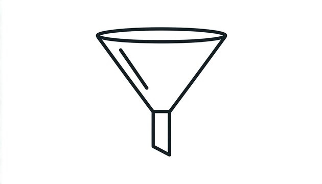 Simple black outline funnel
