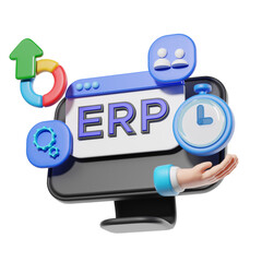 ERP screen with integrated 