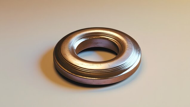 3D Render of a Metallic Torus - Powered by Adobe