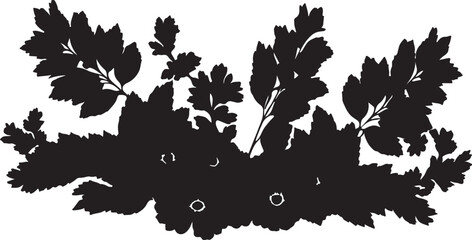 black vector image of flower