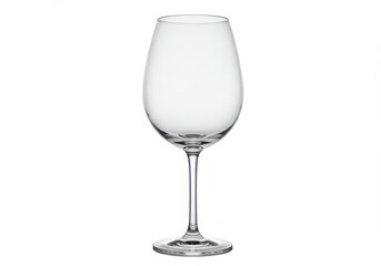 Clear crystal wine glass isolated on white background