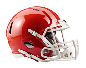 Fototapeta premium Red football helmet with white facemask (1)