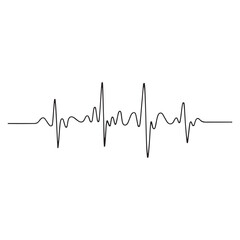 One continuous line Art drawing of hand drawing human heart beat pulse graph image on whiteboard. with white background