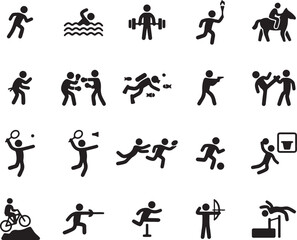 vector, illustration, icons, design, sports