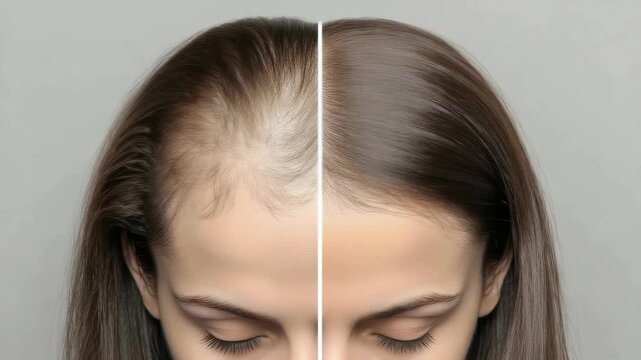 Growth journey clip: Transformation unfolds through hair transplant stages, showing initial thinning and final thickness, featuring natural finish, reshaped line, volume return, identity lift,