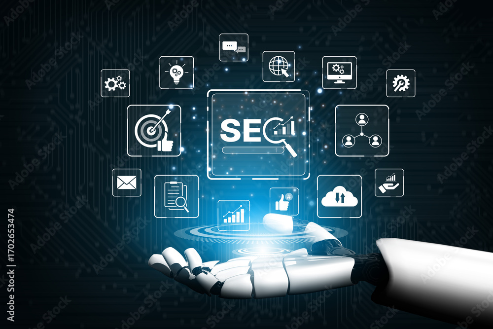 Poster ai improves seo visibility using intelligent optimization tools, keyword analytics, and smart market