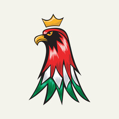 Obraz premium Eagle head logo design. Badge emblem vector icon.