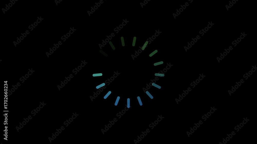 Aufkleber circular loading buffering animation icon seamless loop with alpha channel transparent background | 