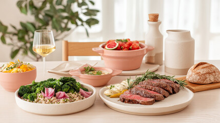 virtual nutritionist curates balanced meal plan for loving family embodying care and attention