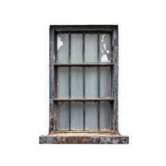 Prison window isolated on transparent background