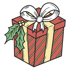 gift box with red bow