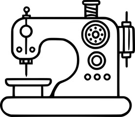 sewing machine icon sign, symbol, vector, art