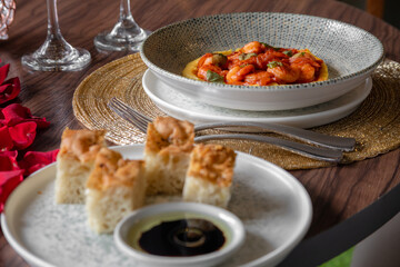 Italian food focaccia