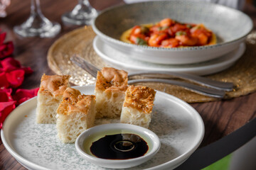 Italian food focaccia