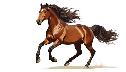 Running horse illustration