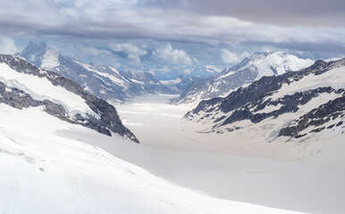 Aletsch Glacier in swiss alps
