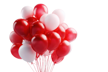 Red balloon background copy space transparent PNG,