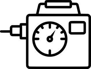 Geiger counter outline icon vector
