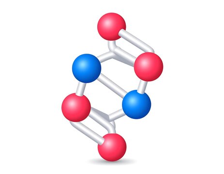 Abstract Molecular Structure with Spheres and Connecting Rods on White
