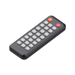 Sleek remote control model showcasing modern design and usability on transparent setting