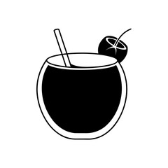 Silhouette of a single black cat sitting isolated on transparent background silhouette