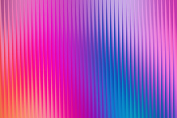Illustration of vibrant abstract background with vertical ribbed texture in a rainbow gradient of pink, purple, blue, and orange