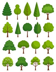 Fototapeta premium Collection of stylized trees (2)