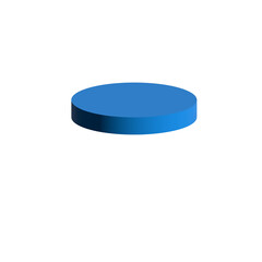 Simple blue disc object on a black background