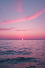 Fototapeta premium Ocean Sunset Dreamy Pink Sky Tranquil Waters Peaceful Serenity