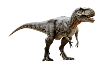 Realistic Tyrannosaurus Rex Dinosaur Standing on Background t rex prehistoric isolated on a transparent background
