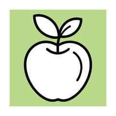 Apple with leaves