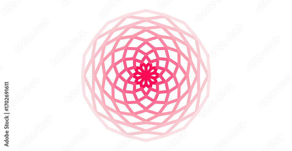 Poster Abstract geometric design featuring interconnected lines radiating from a central point.